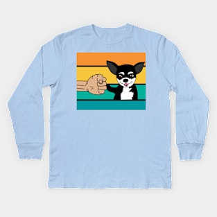 Best Retro Dog Owner Of All Time Kids Long Sleeve T-Shirt